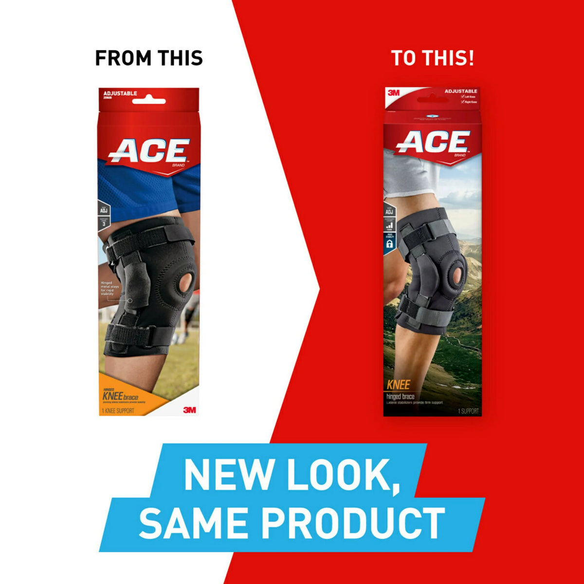 Hinged Knee Brace Black One Size V116436