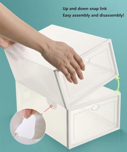 Foldable Clear Shoe Boxes with Lid 22.5 * 33.5 * 14CM N293