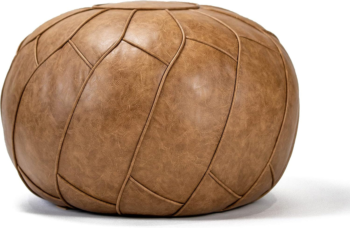 Faux Leather Pouf Ottoman Footstool A10475