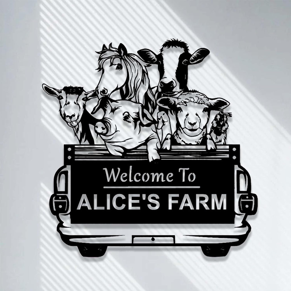 Farm Animals Metal Sign F38957