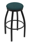 30-Inch Swivel Bar Stool with Black Wrinkle Finish T241