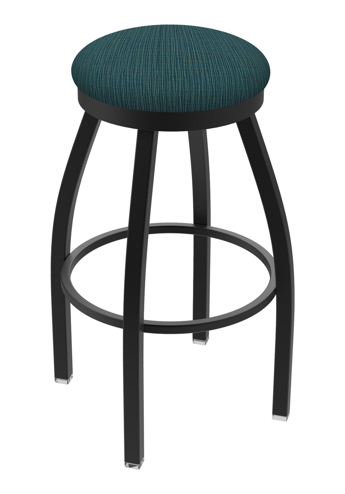 30-Inch Swivel Bar Stool with Black Wrinkle Finish T241