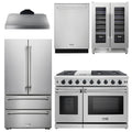 48 In. Natural Gas Range, Range Hood, Refrigerator, Dishwasher, Wine Cooler S2901