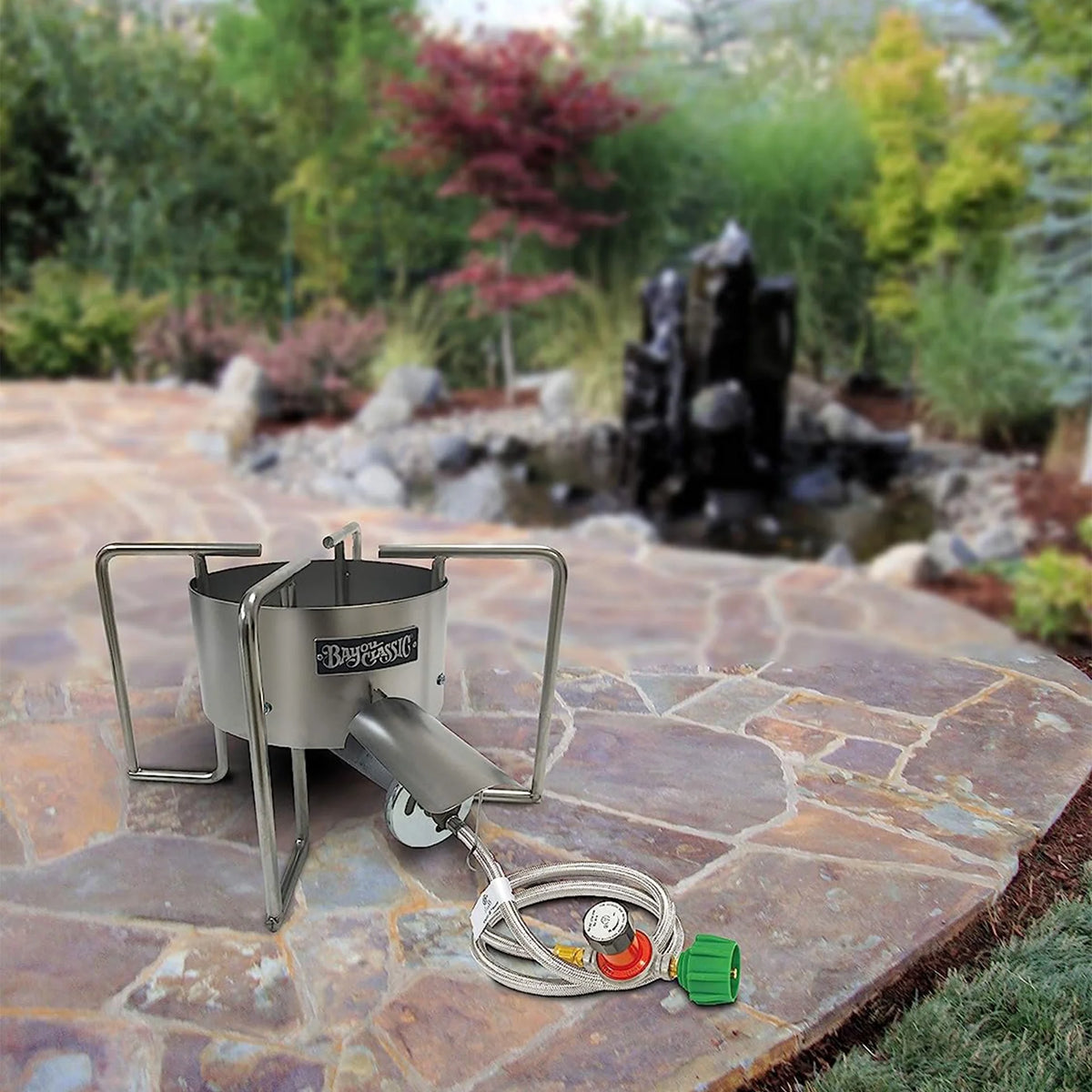 22 Inch Stainless Steel Dual Jet Burner Crawfish Cooker Q2394