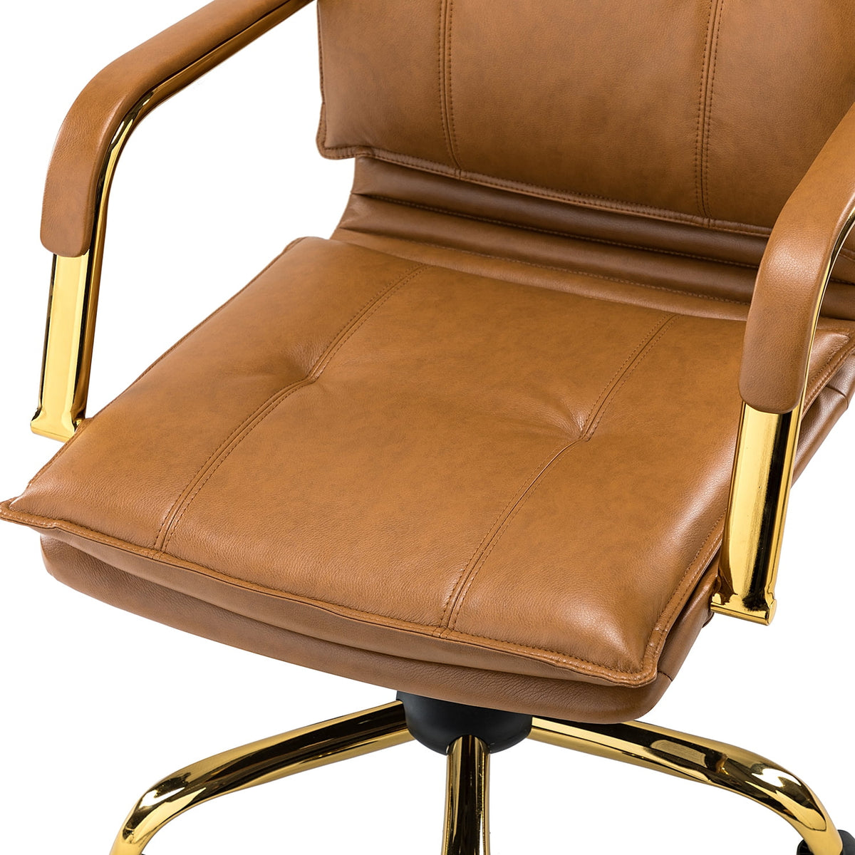Vegan Leather Tufted Mid Back Task Chair H380