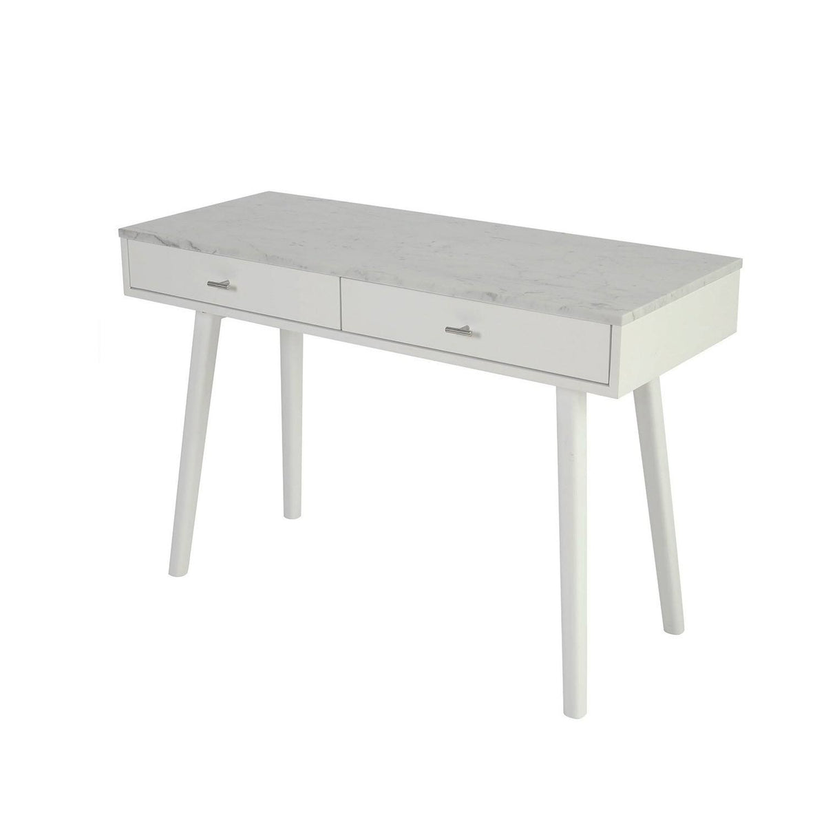 Black Marble White Writing Desk R7869