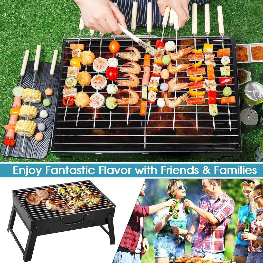 Charcoal Folding Portable Smoker Grill D599