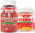 2 Pack Vitamin B Complex Gummies with Methyl B12, Methyl Folate + Vitamin C Gummies W52730