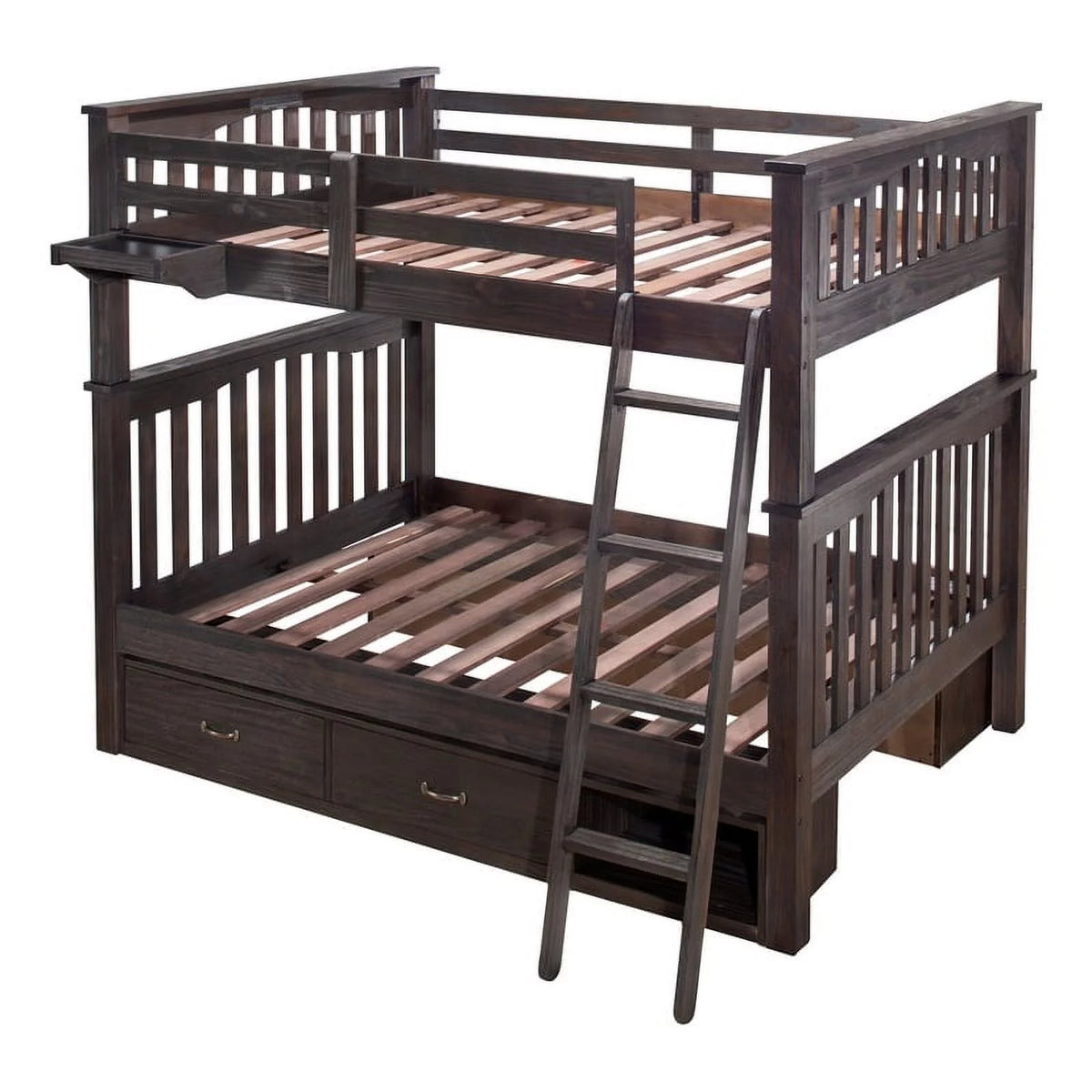 Solid Pine Wood Over Full Bunk Bed in Espresso I79141