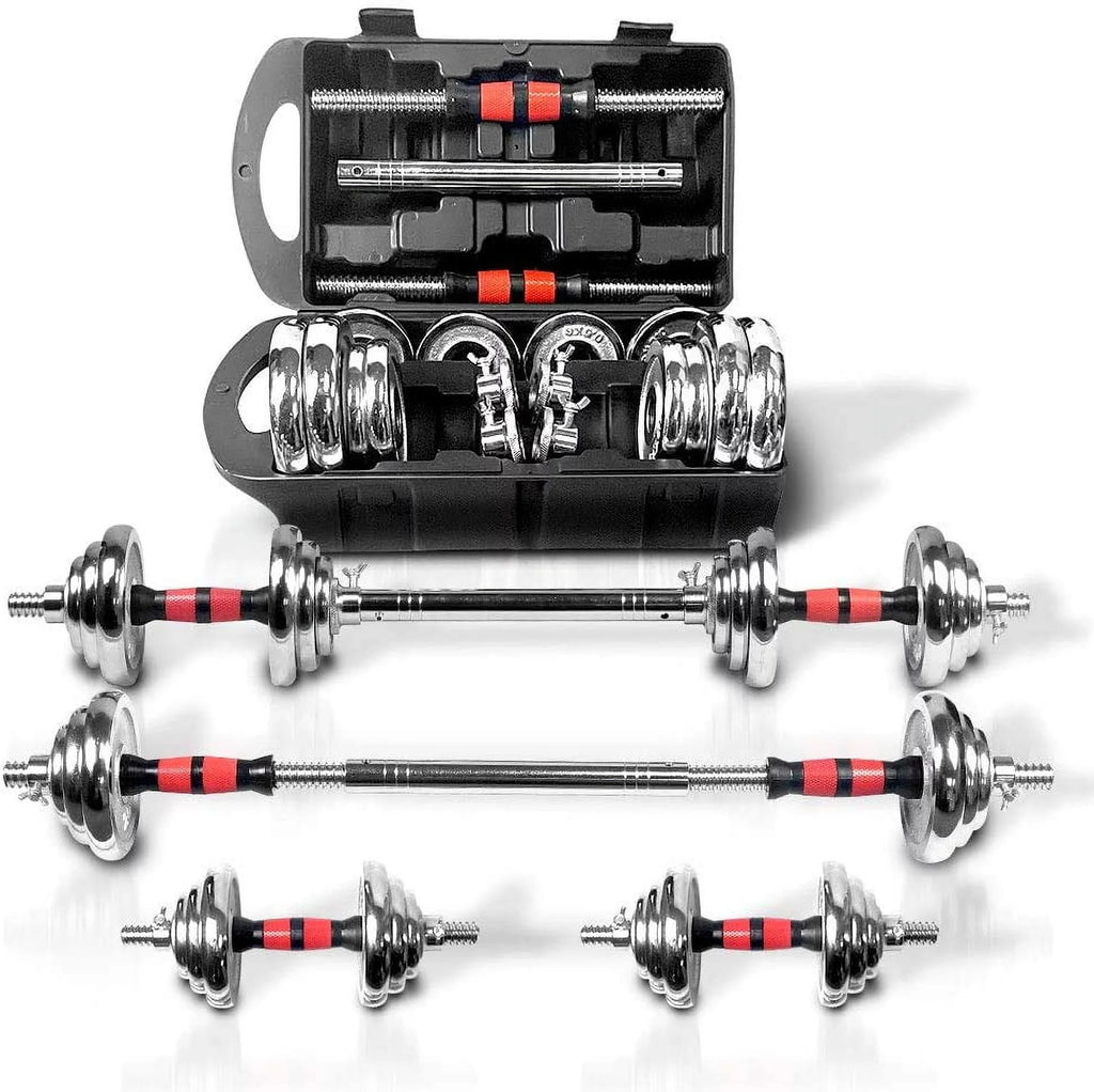 Adjustable Cast Iron Dumbbell Set with Carry Box G828