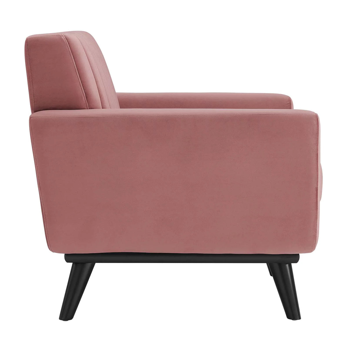 Dusty Rose Channel Tufted Performance Velvet Armchair Z71600