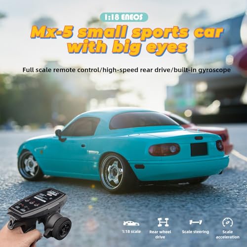 1/18 RC Drift Car 2.4GHz RWD with Gyroscope Blue L70881