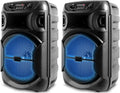 8 Inch Bluetooth Speaker with Woofer and Tweeter, Black Q968098
