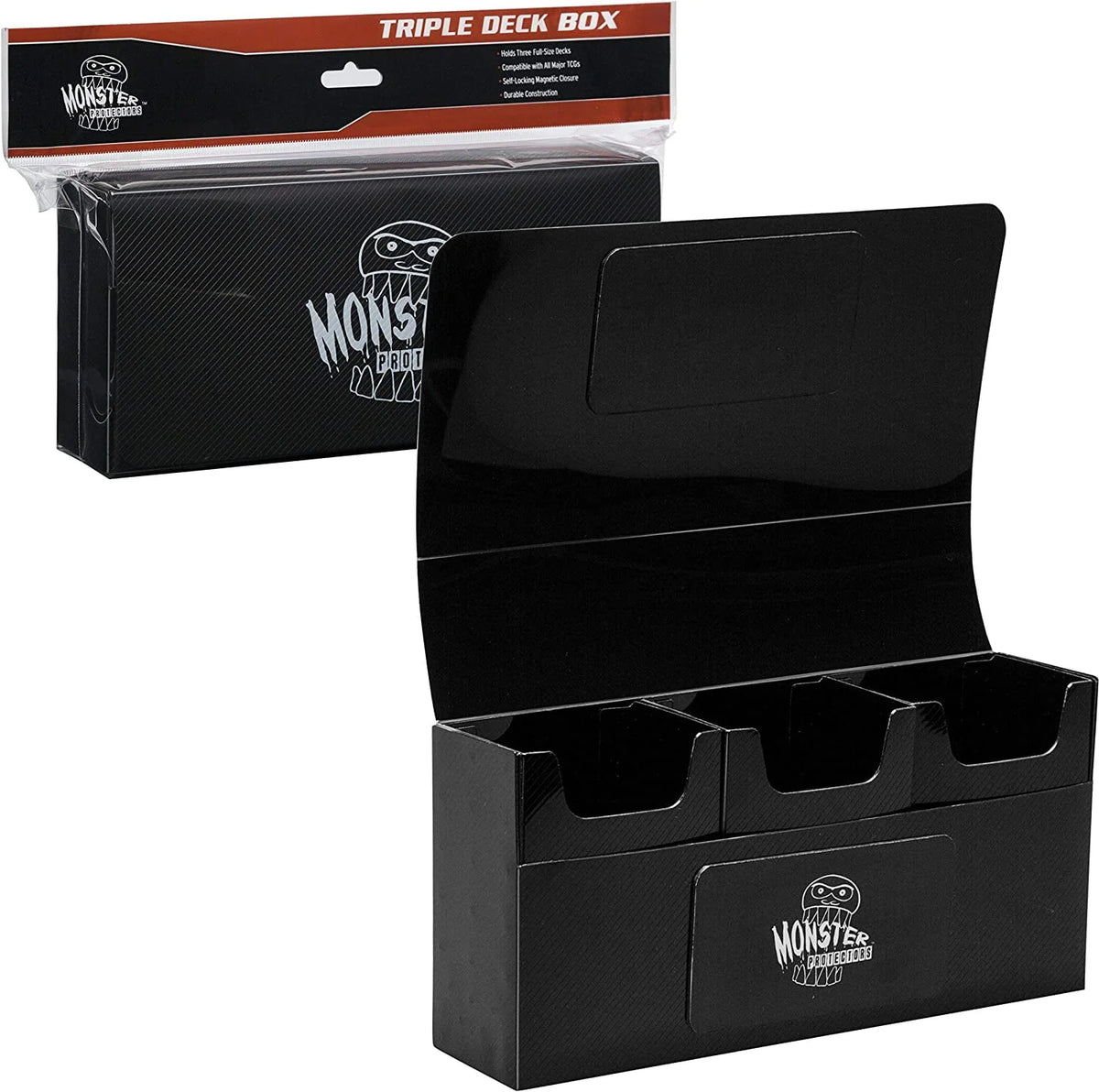 White Self-Locking Magnetic Closure Trading Card Storage Box X5044