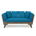 Dark Teal Outdoor Daybed with Cushions F53650