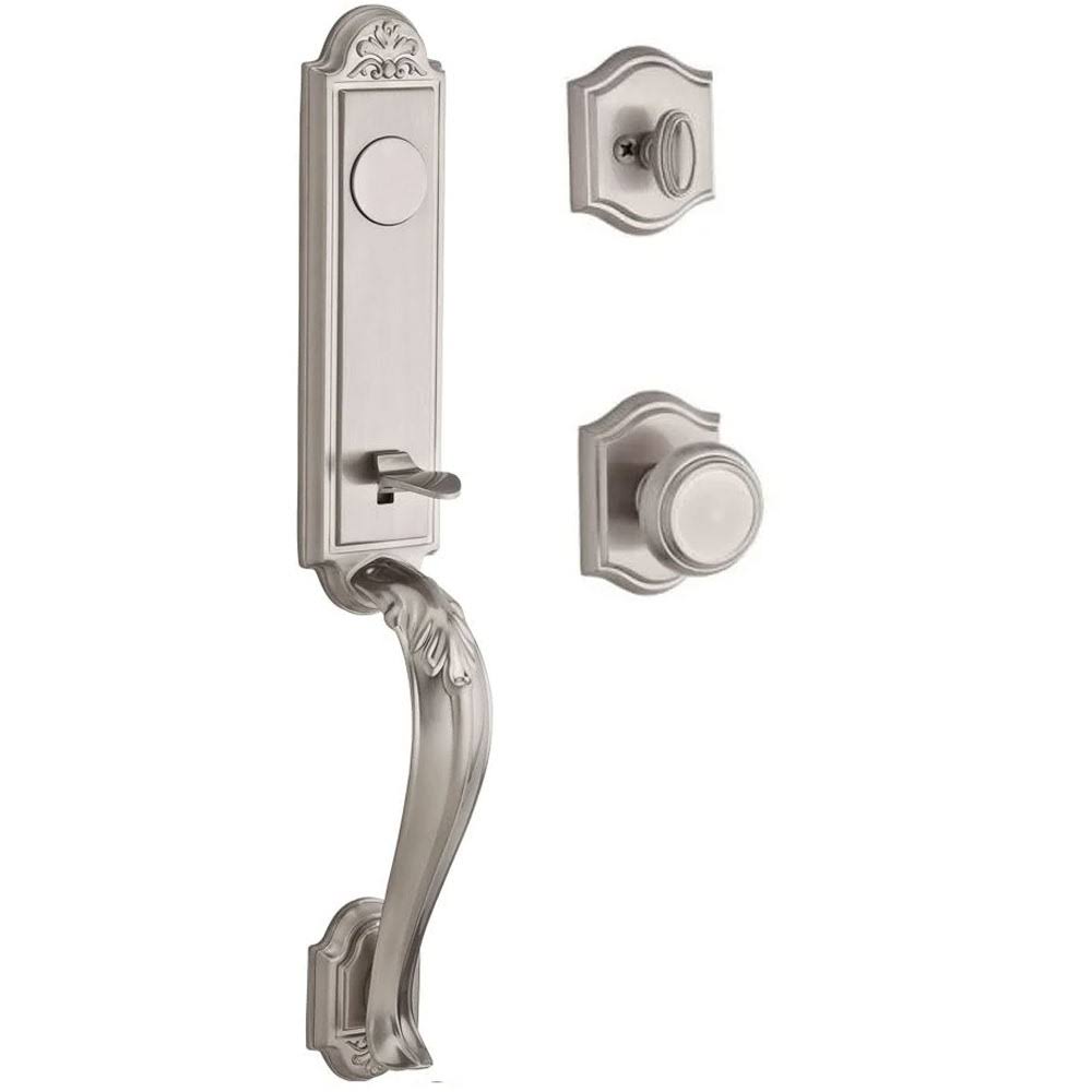 Full Dummy Handleset with Traditional Knob in Satin Nickel A915836