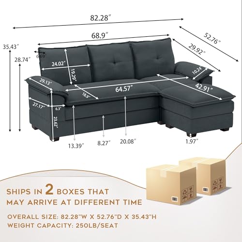 Green Convertible Sectional Sofa F701