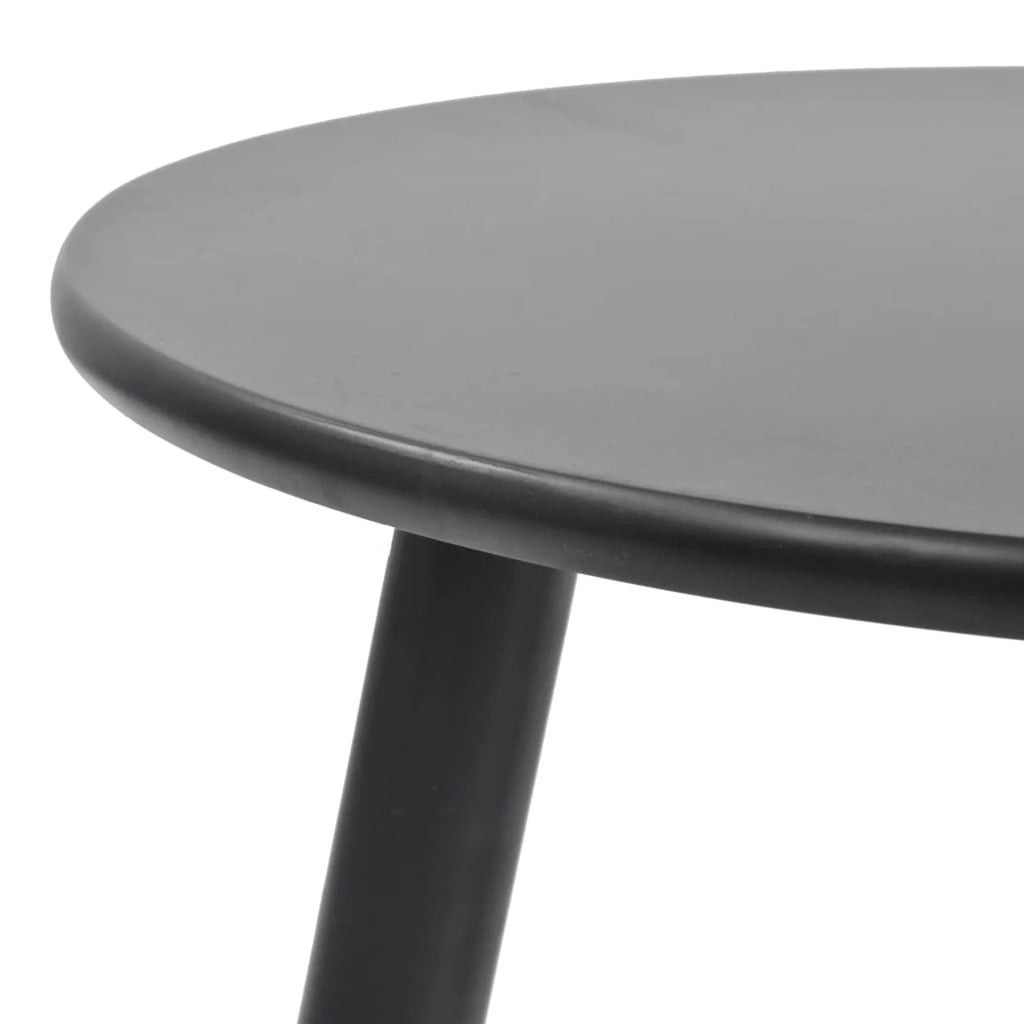 Set of 2 Black Round Side Table T7308