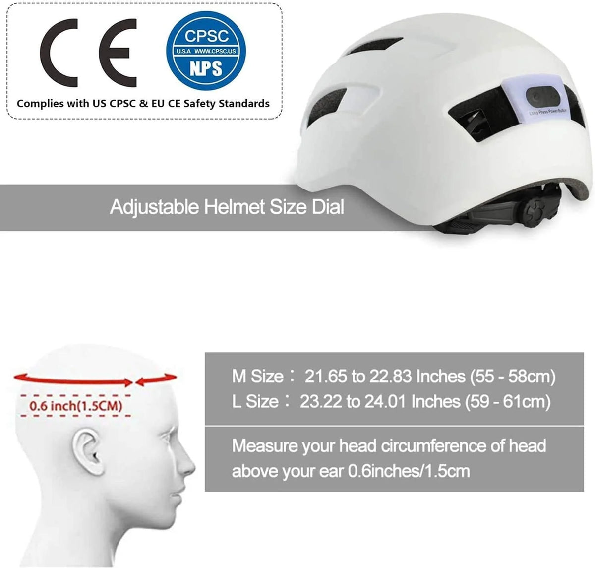 Bike Helmet with Light Road Bicycle Helmet Y1898