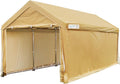 10’x20’ Heavy Duty Galvanized Carport Car Canopy with Reinforced Steel Cables and Ground Bars B831196