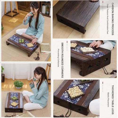 Japanese Tatami Low Table Wooden Coffee Table Portable Mini Furniture (40x30x11cm) U631856