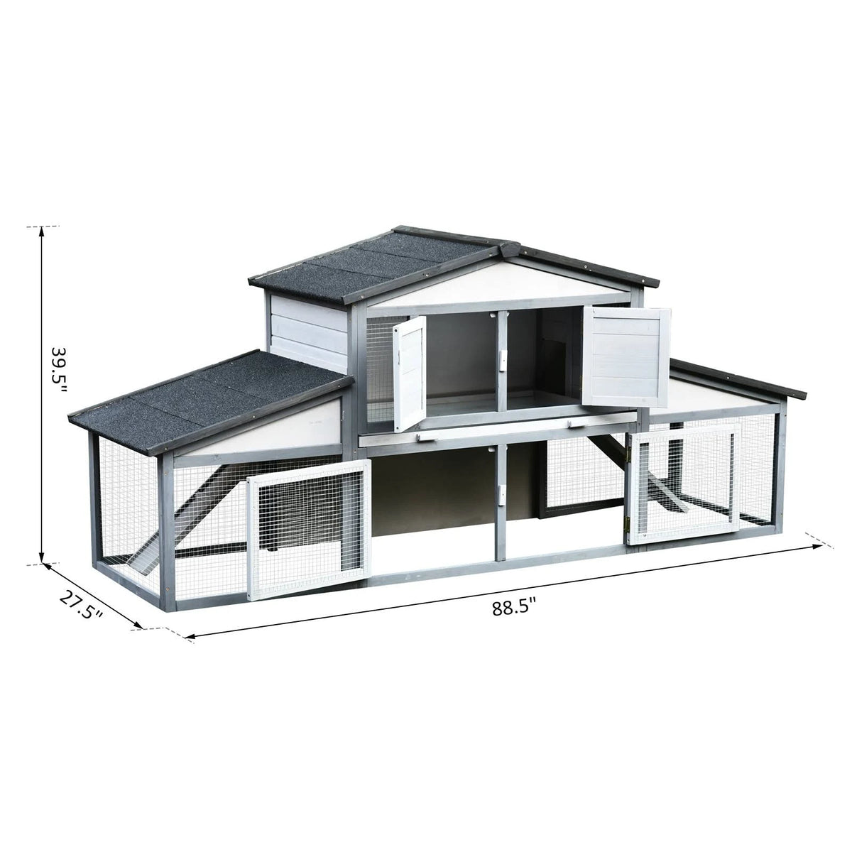 Wooden Chicken Coop with Nesting Box Z68877