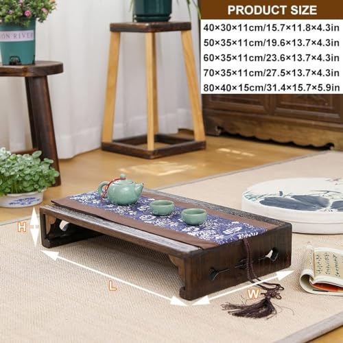 Japanese Tatami Low Table Wooden Coffee Table Portable Mini Furniture (40x30x11cm) U631856