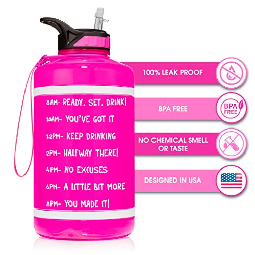 64 oz BPA Free Reusable Water Bottle with Straw and Handle M1725
