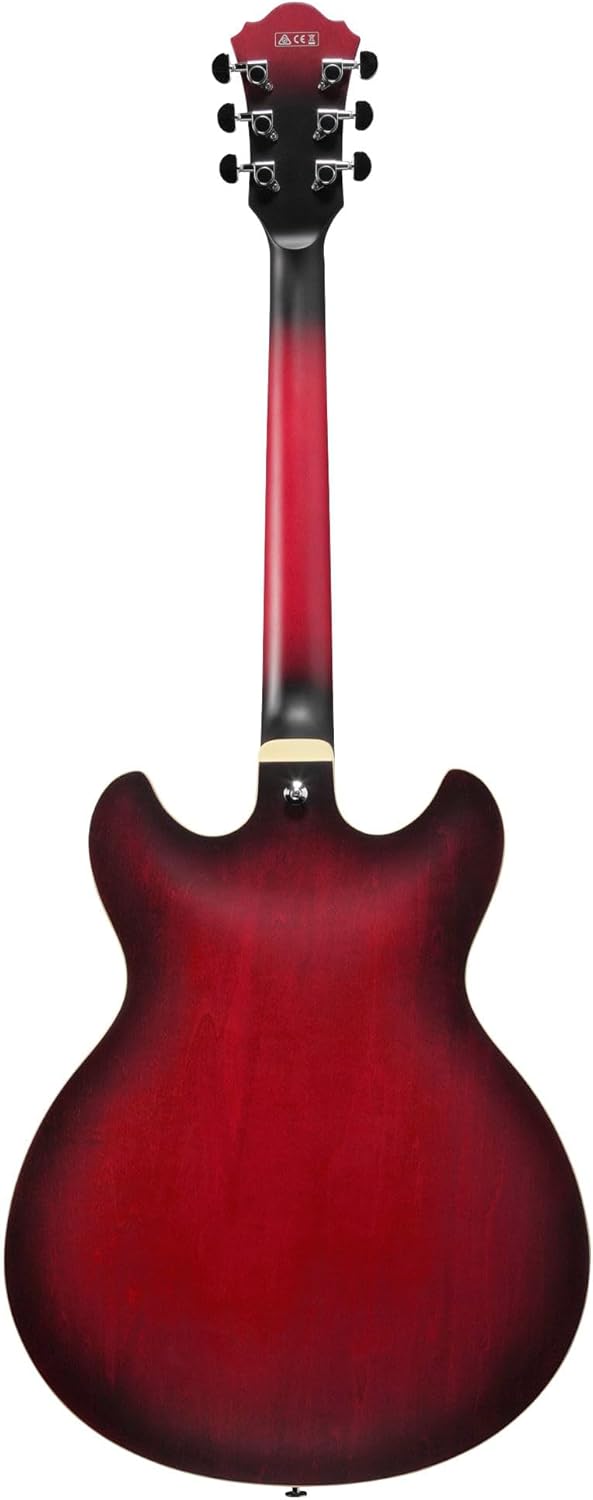 Sunburst Red Semi-Hollow Electric Guitar O6650