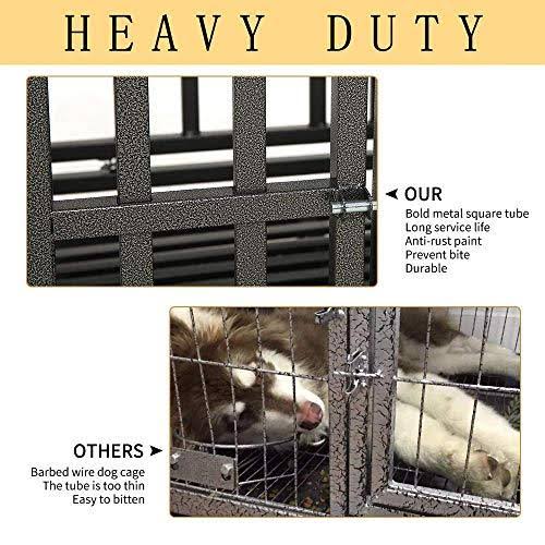 46 inch Heavy Duty Metal Dog Crate with Wheels G291