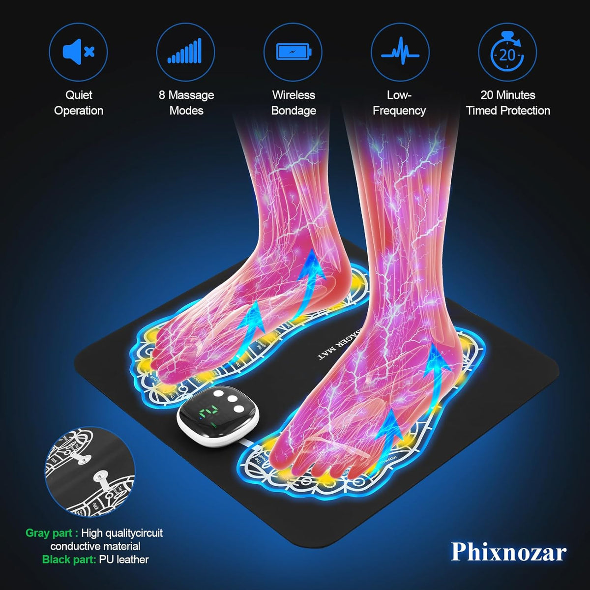 Foot Massager Mat with 15 Modes D53742
