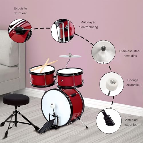 5-Piece Kids Drum Set with 13" Bass Drum I478