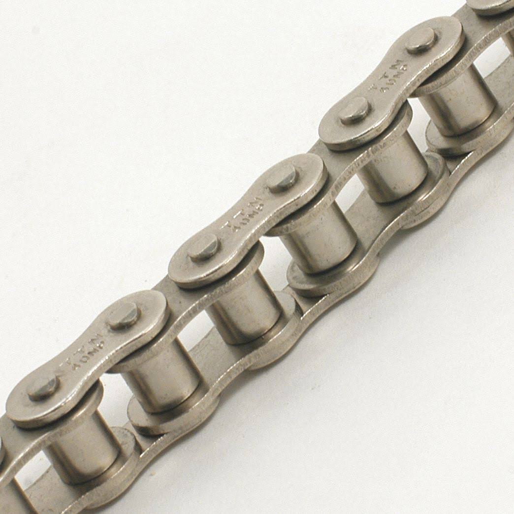 Nickel Plated Steel Roller Chain, 60 Size, 100ft M2676