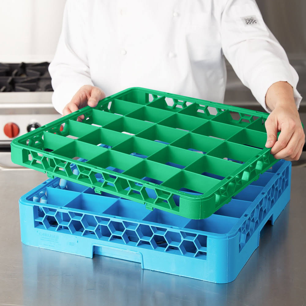 Green Color-Coded Glass Rack with 1 Extender Y861