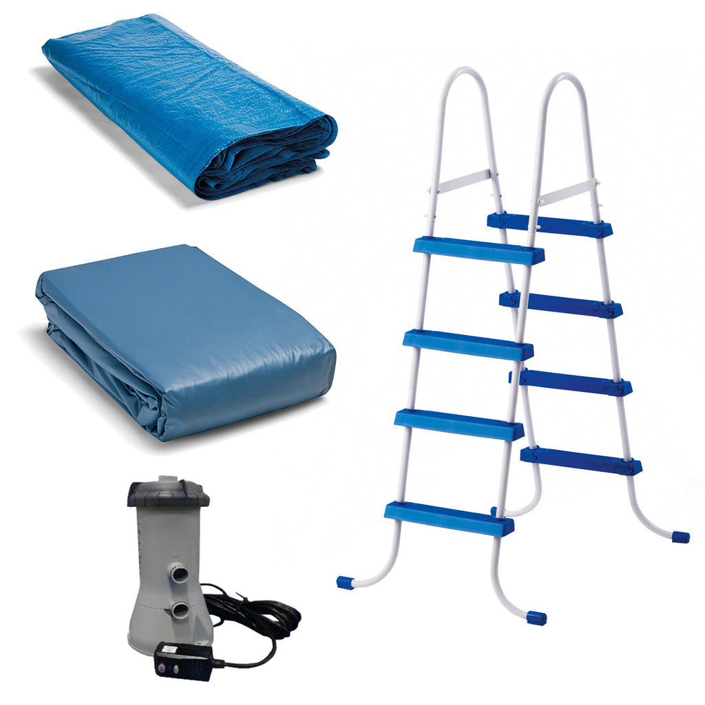 15 x48" Inflatable Pool with Ladder, Pump and Maintenance Kit W721