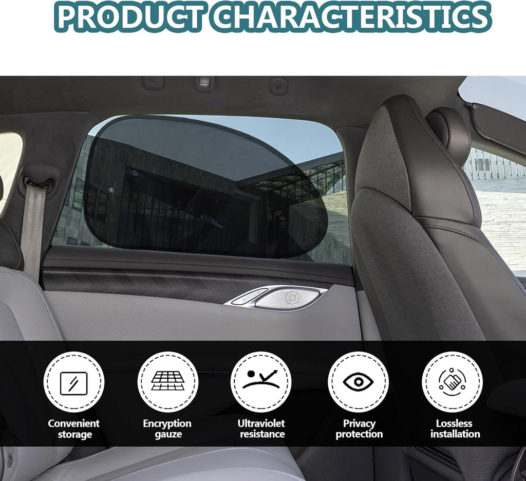2PCS Universal Side Window Car Sun Shades (Large) C217378