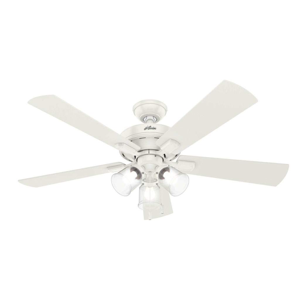 Fresh White Ceiling Fan with Light N55375