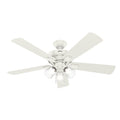 Fresh White Ceiling Fan with Light N55375