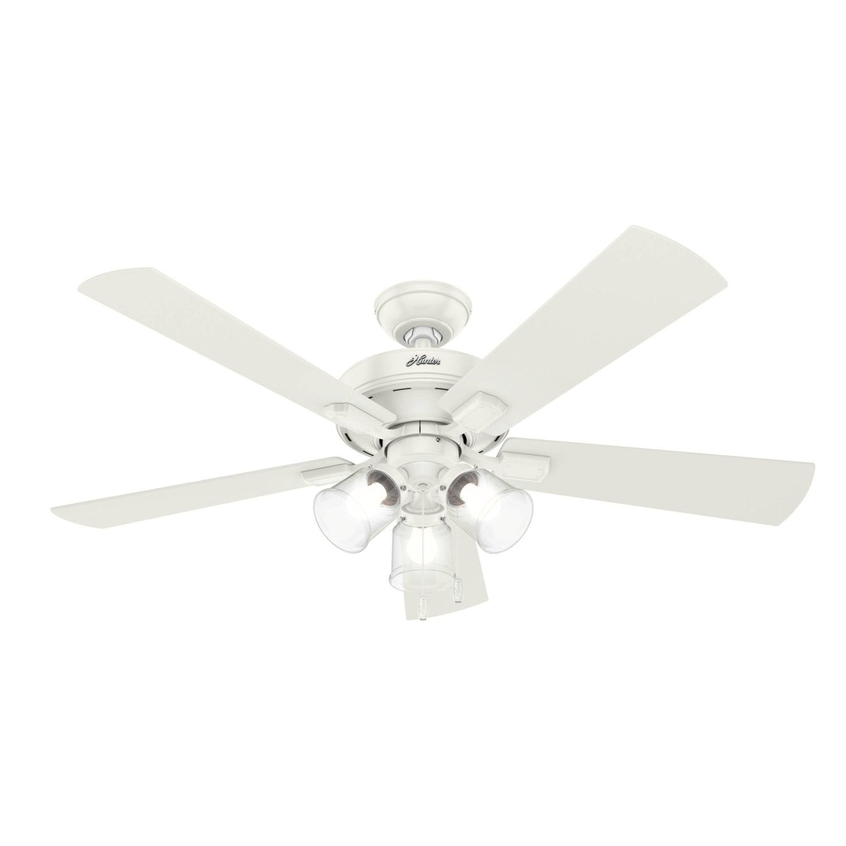 Fresh White Ceiling Fan with Light N55375