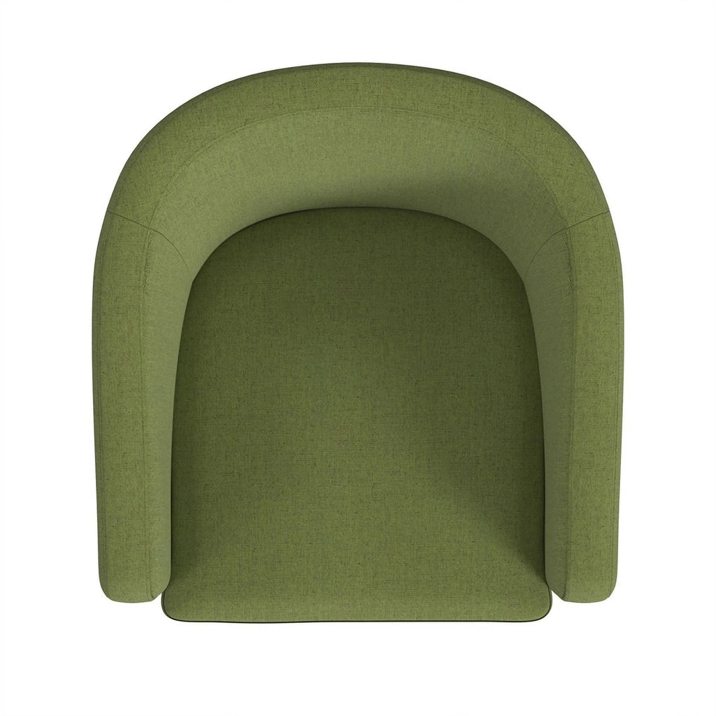 Olive Green Barrel Accent Chair Q289
