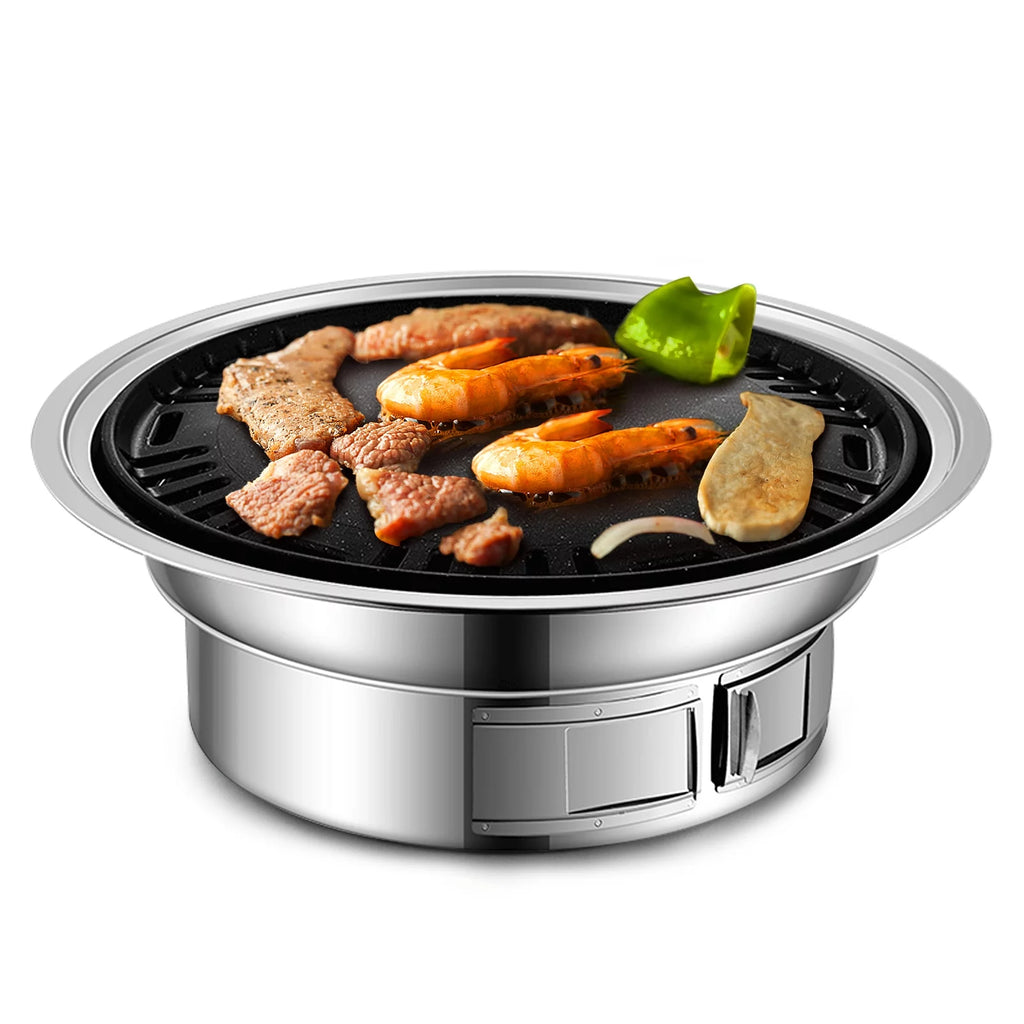 Charcoal Grill Non-stick Portable Stainless Steel BBQ Grill L81612