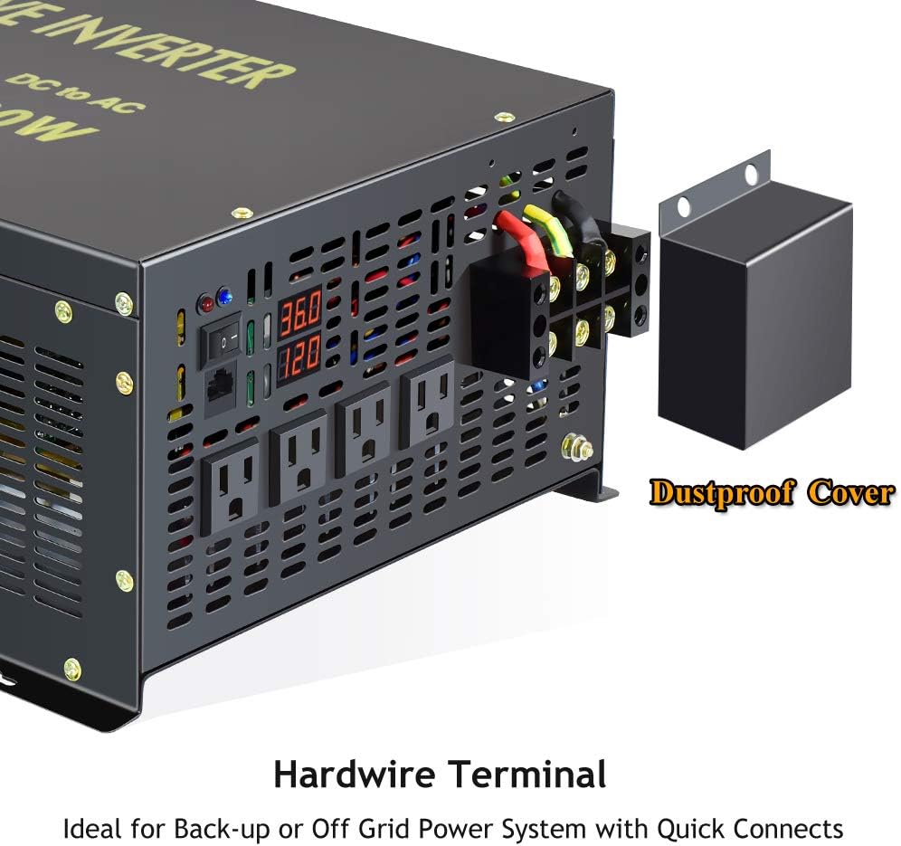 8000W Pure Sine Wave Power Inverter DC 36V to AC 120V S1327