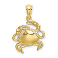 10K Yellow Gold Crab Charm O111