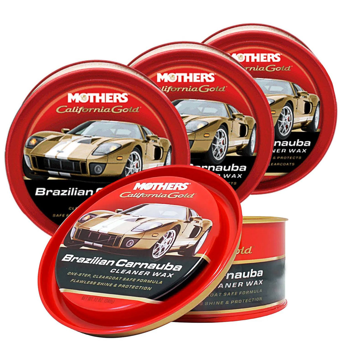 Carnauba Wax 12 oz Cleaner Wax Paste 4 Pack B496344