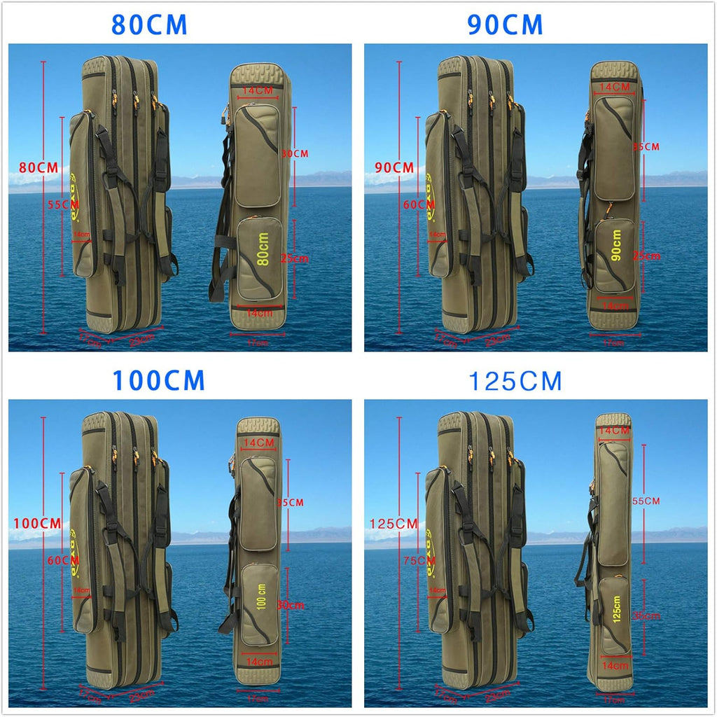 3 Layers Portable Folding Fishing Rod Carrier Case Y65470