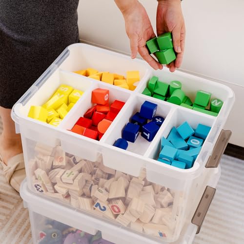 17 QT Plastic Storage Box with Removable Tray U761