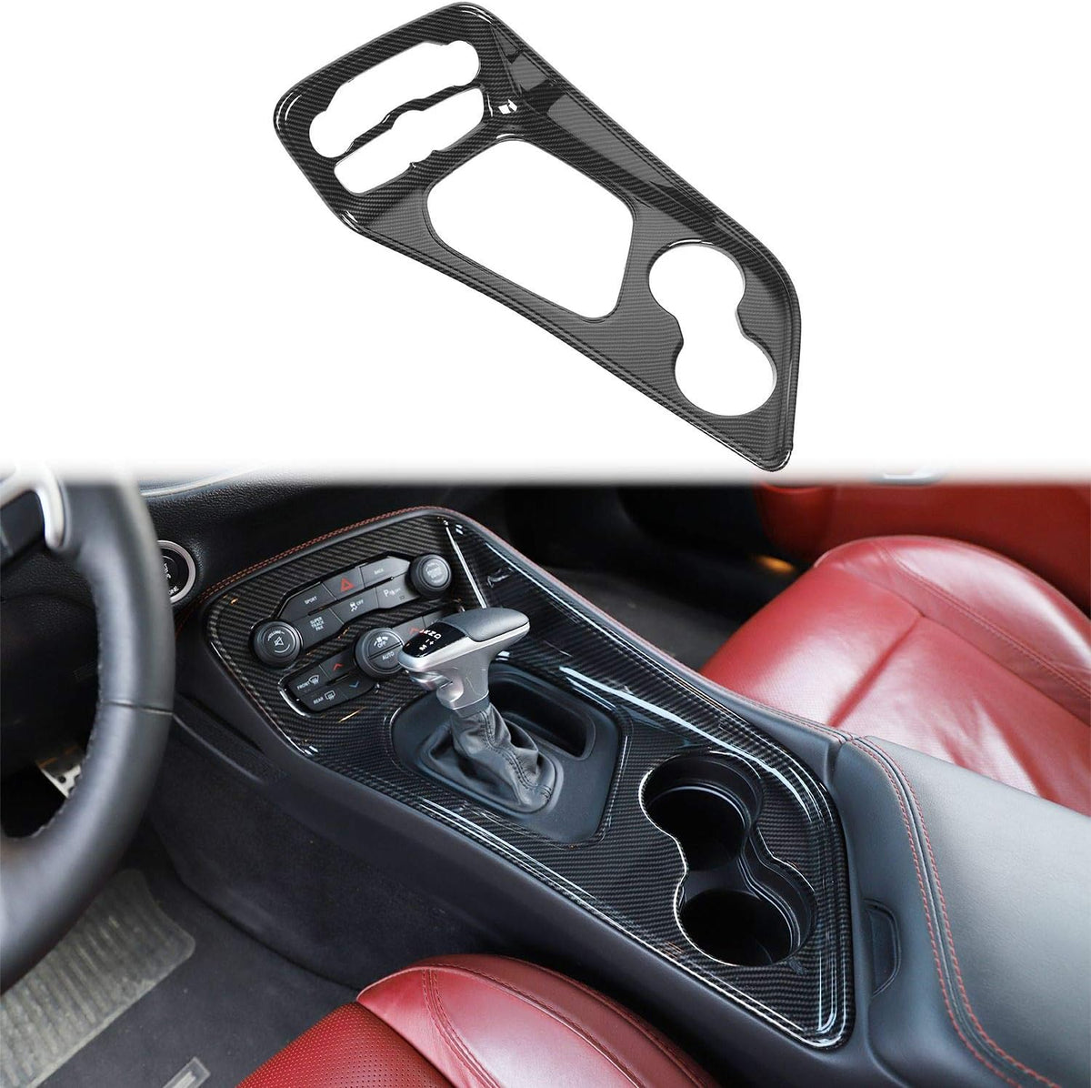 ABS Red Gear Shift Panel Trim Pack of 2 Y3500