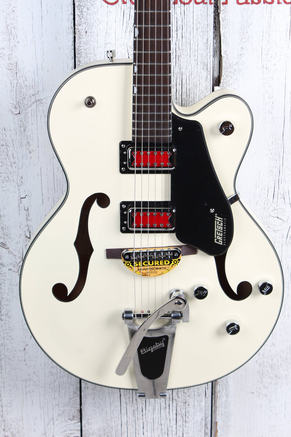 Matte Vintage White Hollow Body Electric Guitar U4432