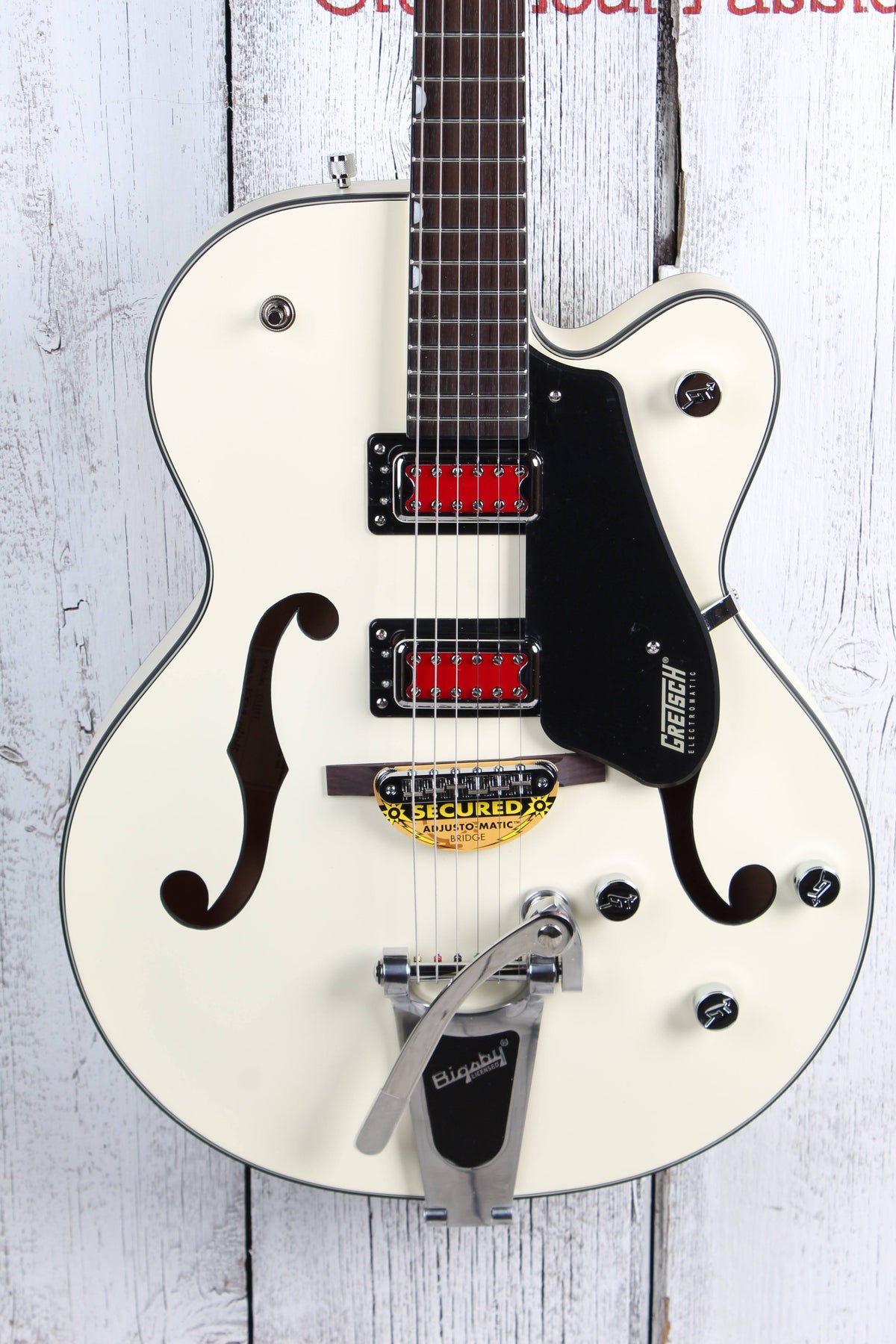 Matte Vintage White Hollow Body Electric Guitar U4432