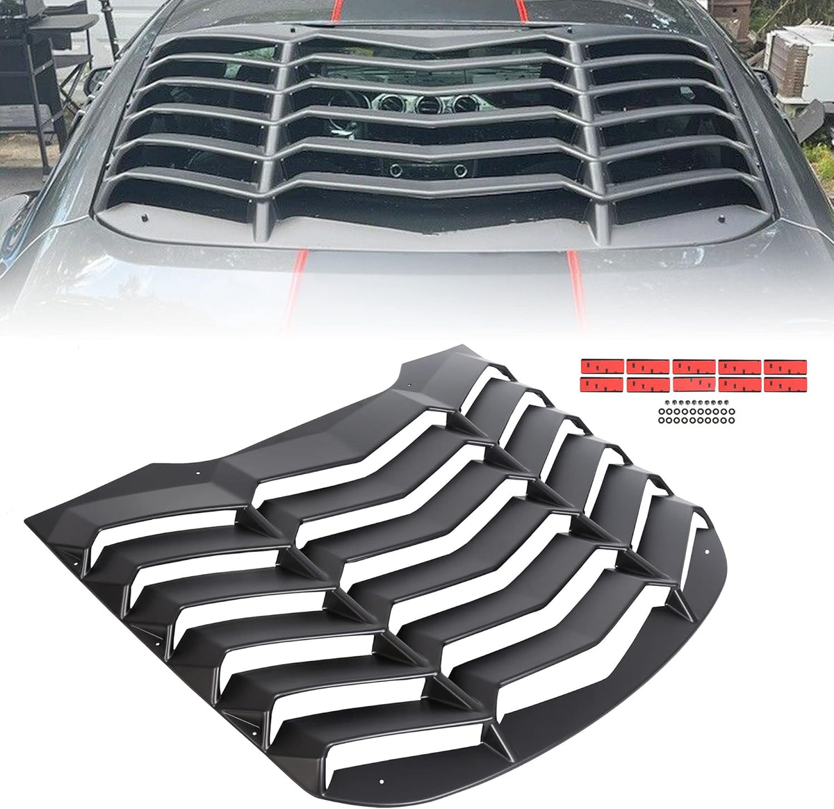 Rear Window Louvers Sun Shade Cover for 2015-2020 Mustang S901097